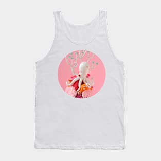 Anatomical Heart and White Octopus Tank Top